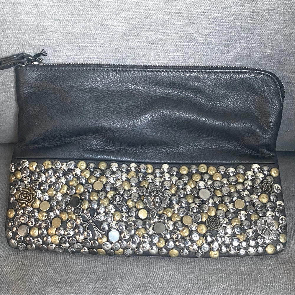 Chiara Ferretti Clutch/ Crossbody Satchel 100% leather made in Italy NWT